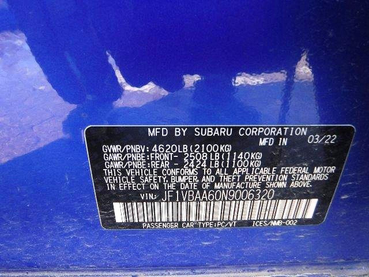 2022 SUBARU WRX photo 34