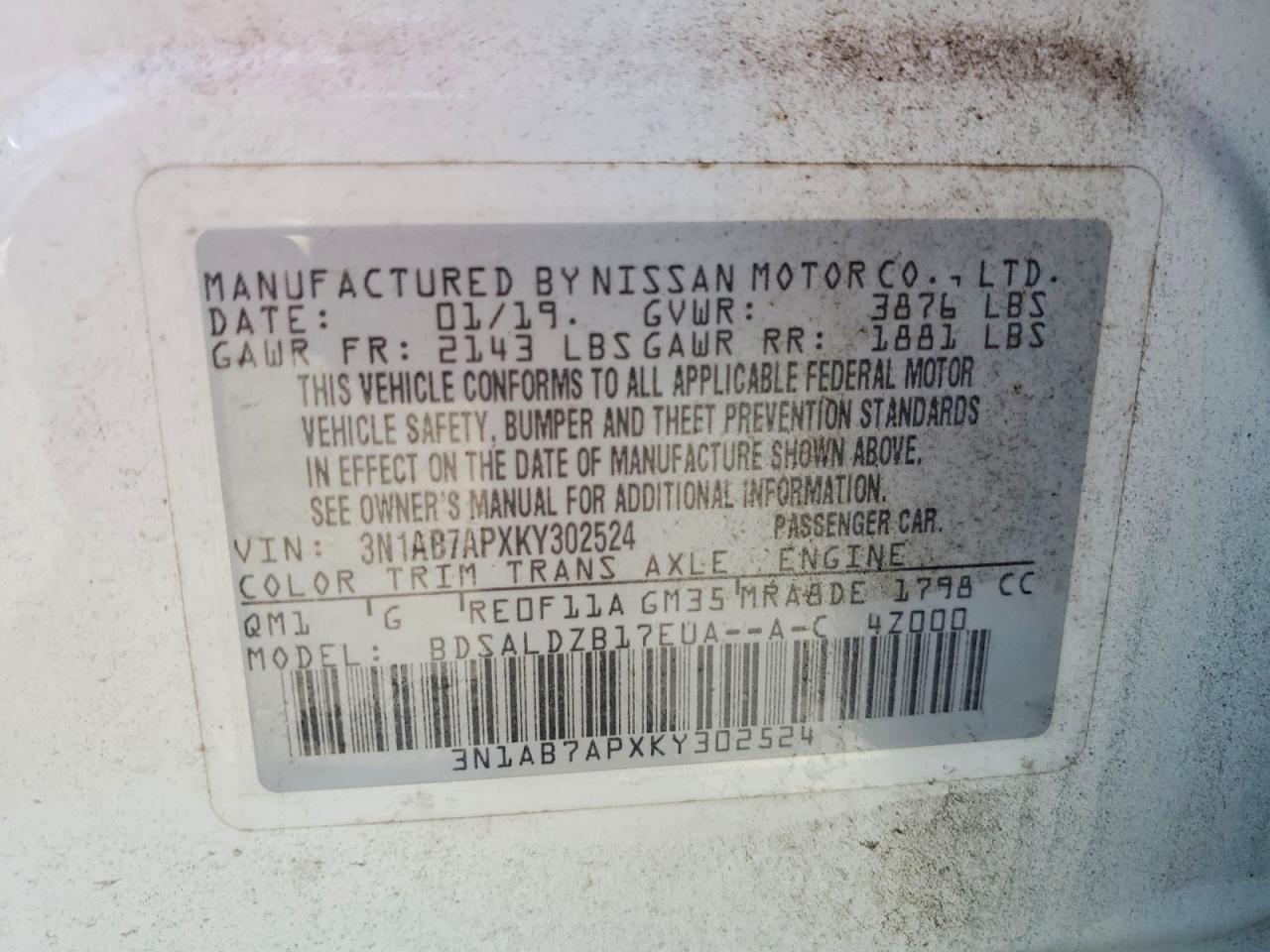 2019 NISSAN SENTRA SV photo 40