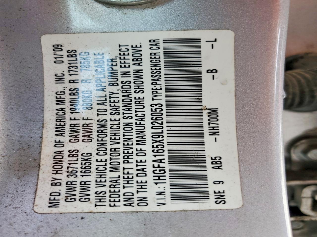 2009 HONDA CIVIC LX photo 23