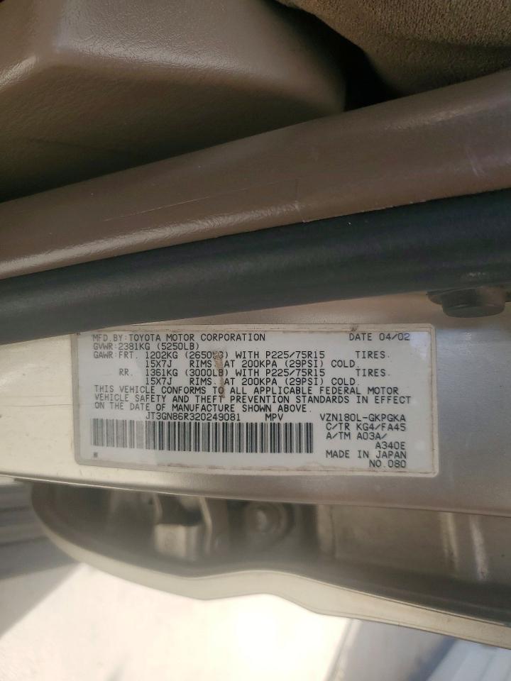 2002 TOYOTA 4RUNNER SR5 photo 12