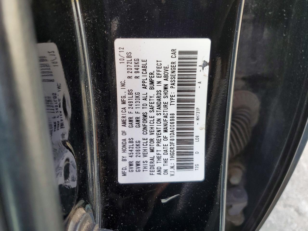 2013 HONDA ACCORD EXL photo 23
