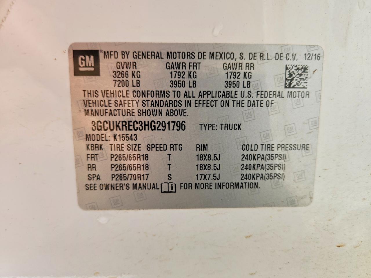 2017 CHEVROLET SILVERADO K1500 LT photo 37