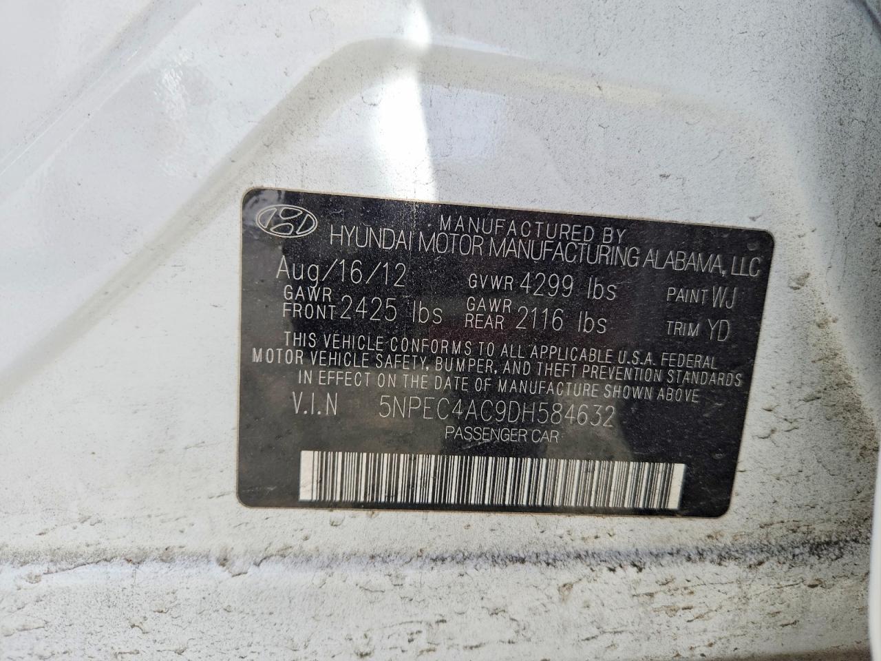 2013 HYUNDAI SONATA LIMITED photo 23