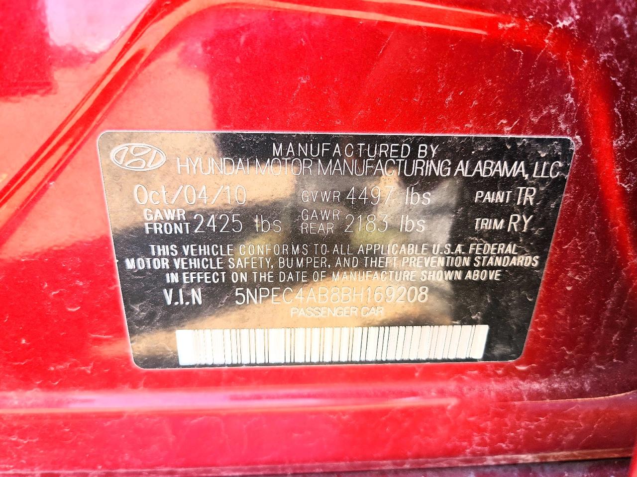 2011 HYUNDAI SONATA SE 2.0T photo 23
