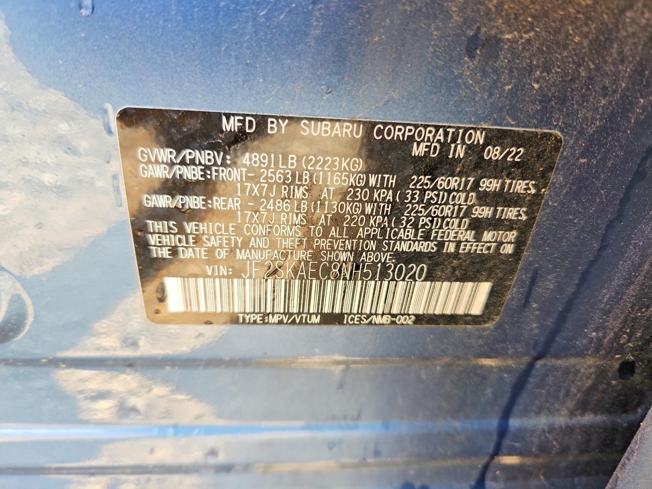 2022 SUBARU FORESTER PREMIUM photo 40