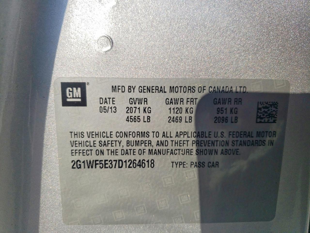 2013 CHEVROLET IMPALA LS photo 34