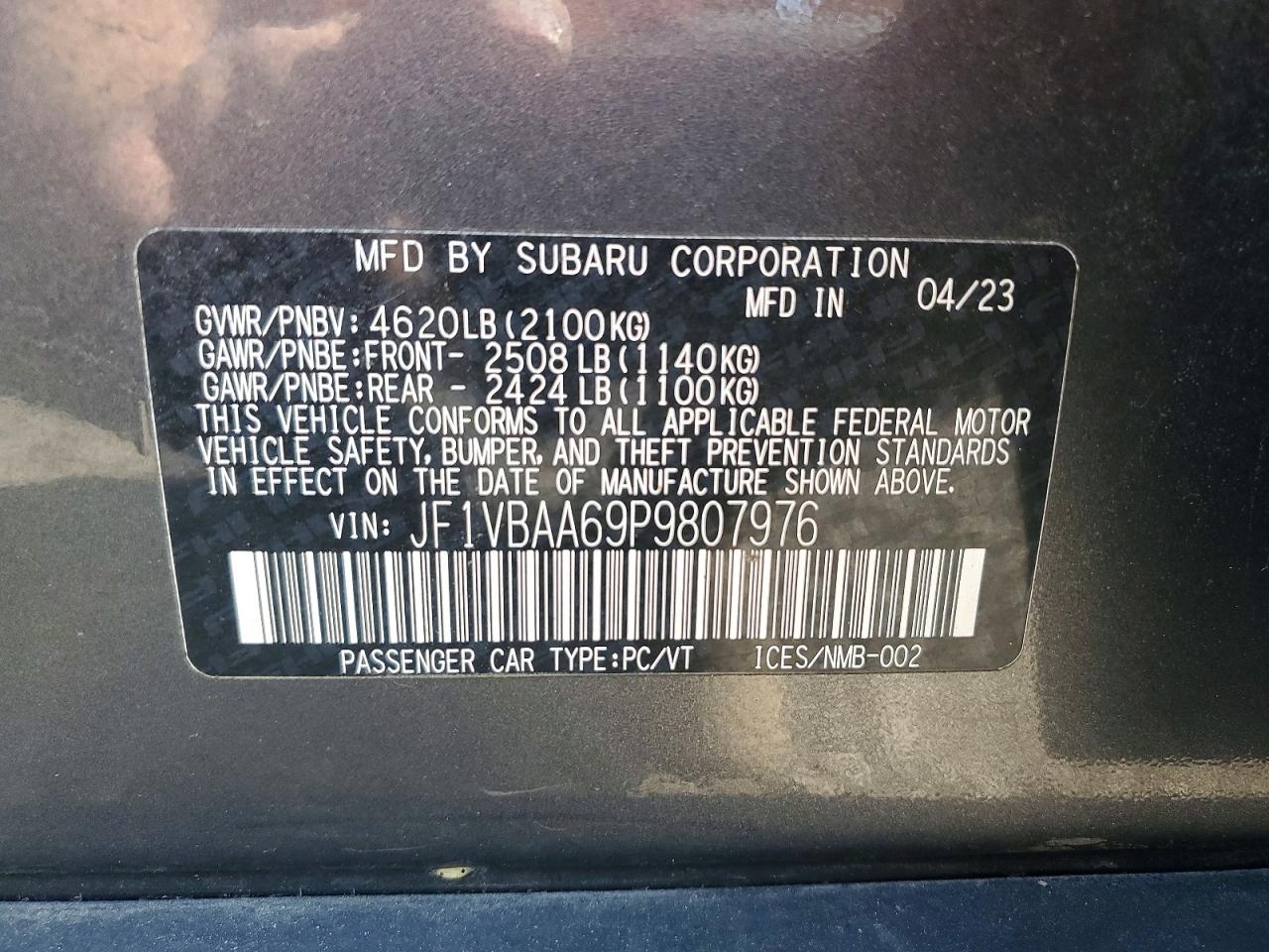 2023 SUBARU WRX photo 12