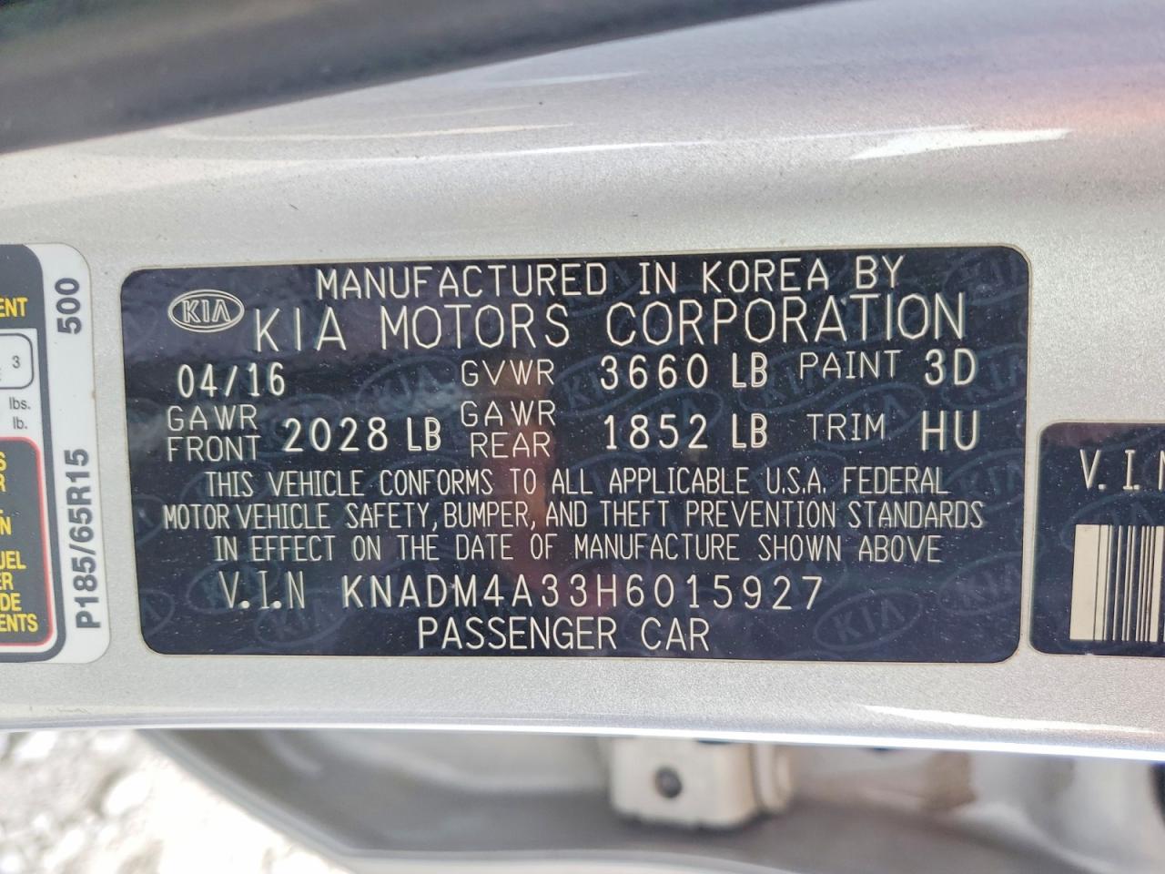 2017 KIA RIO LX photo 12