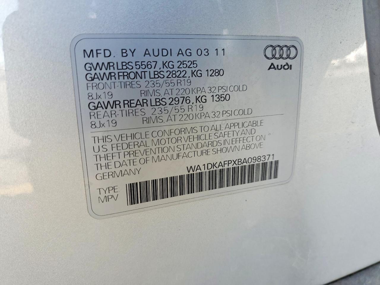 2011 AUDI Q5 PREMIUM PLUS photo 25