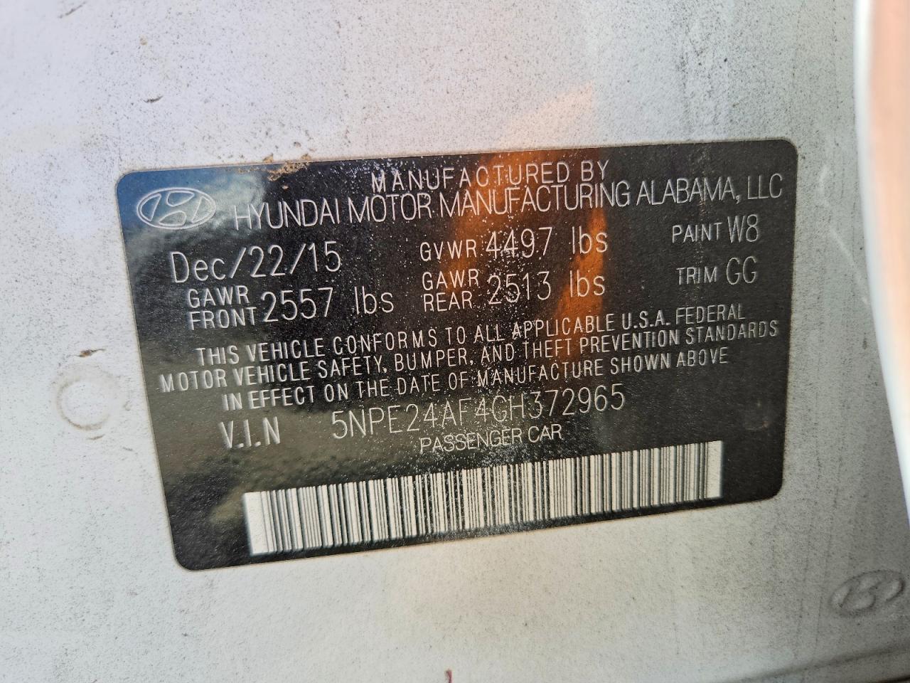 2016 HYUNDAI SONATA SE photo 23