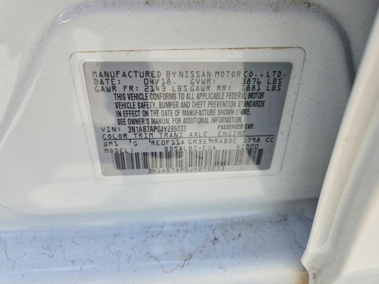 2018 NISSAN SENTRA S photo 34