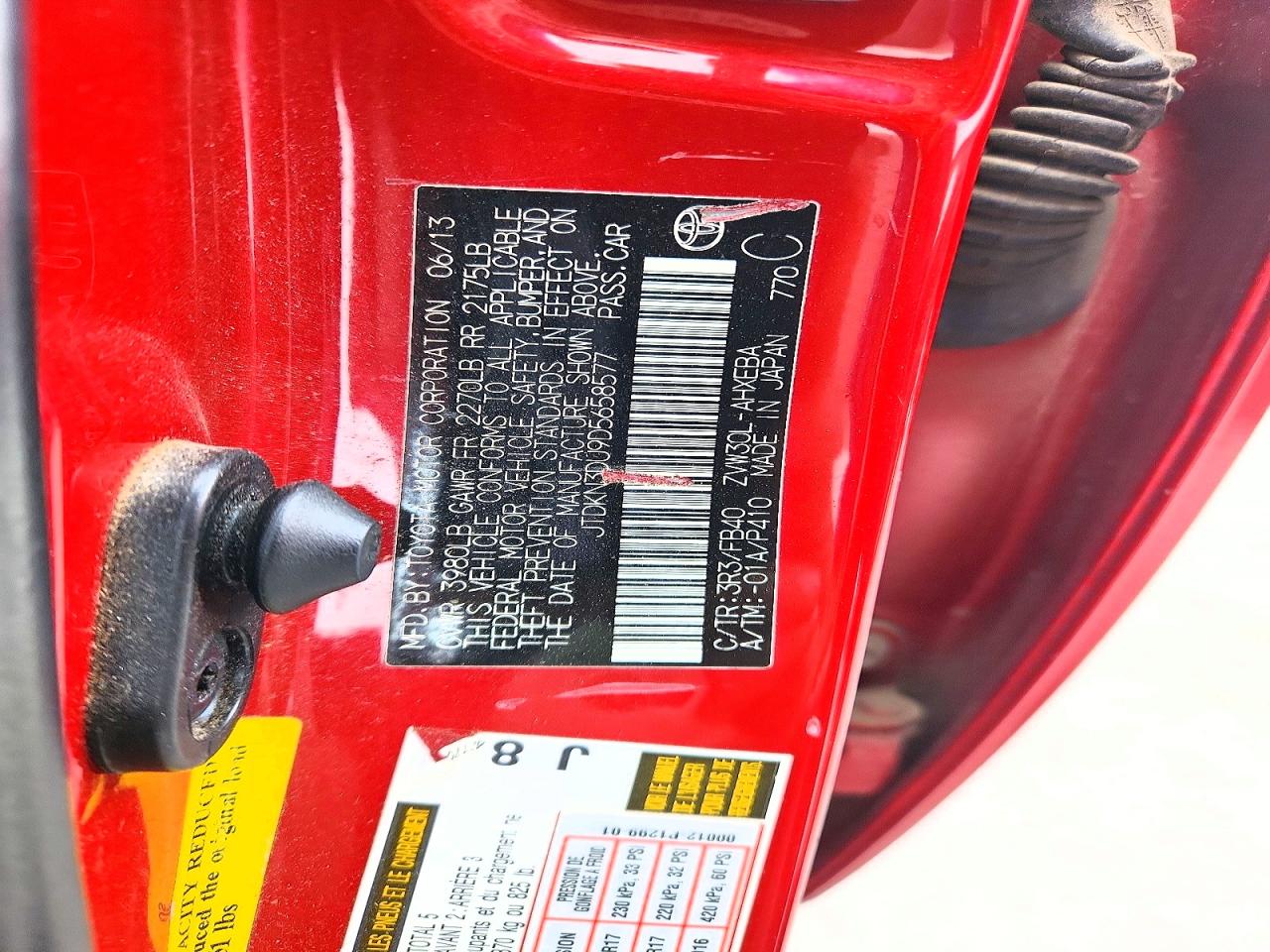 2013 TOYOTA PRIUS TWO photo 12