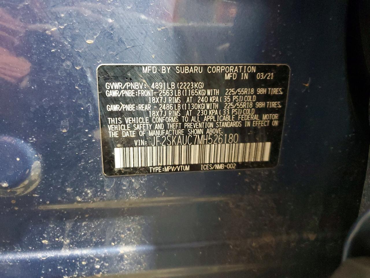2021 SUBARU FORESTER LIMITED photo 37