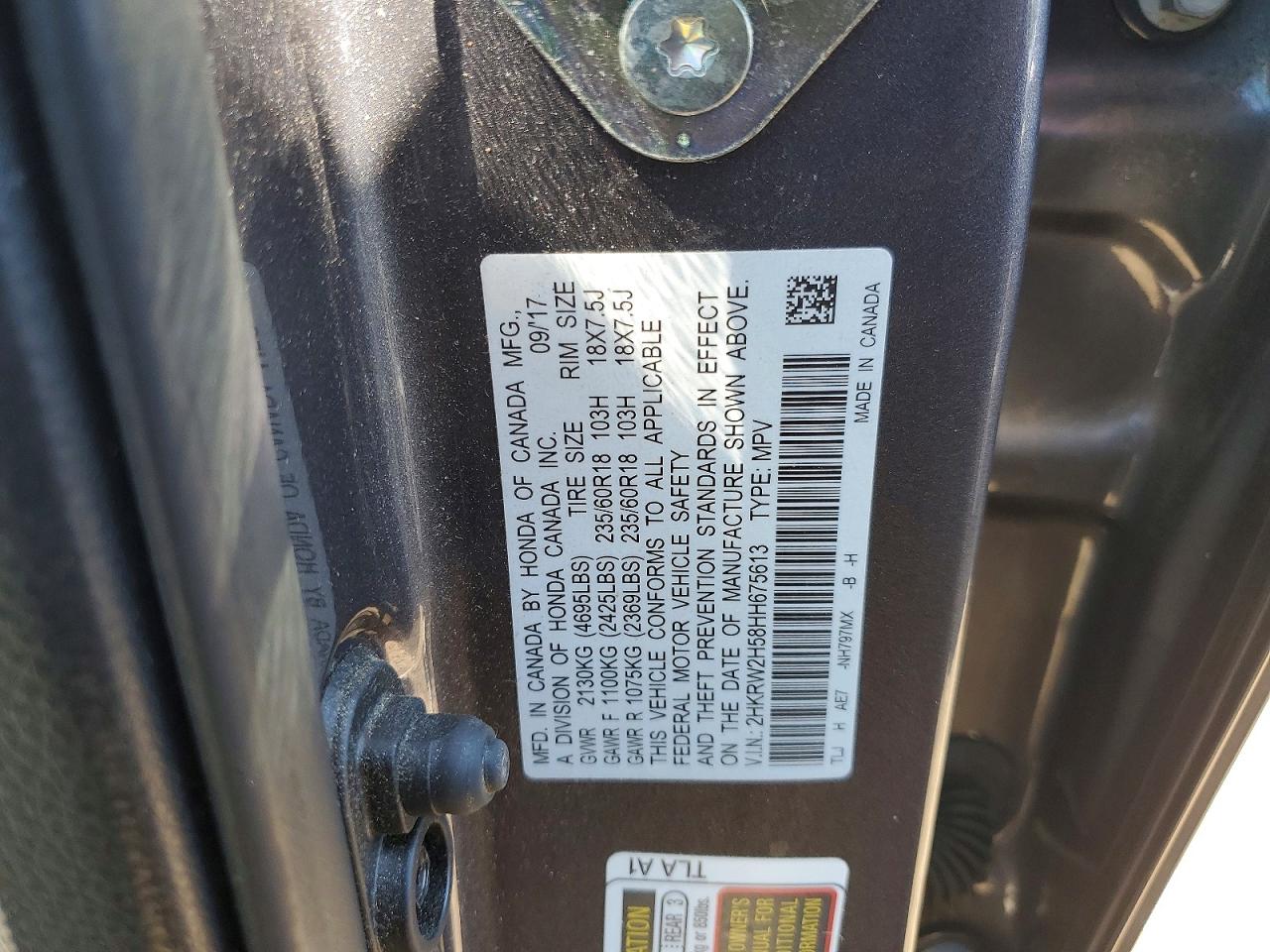 2017 HONDA CR-V EX photo 25