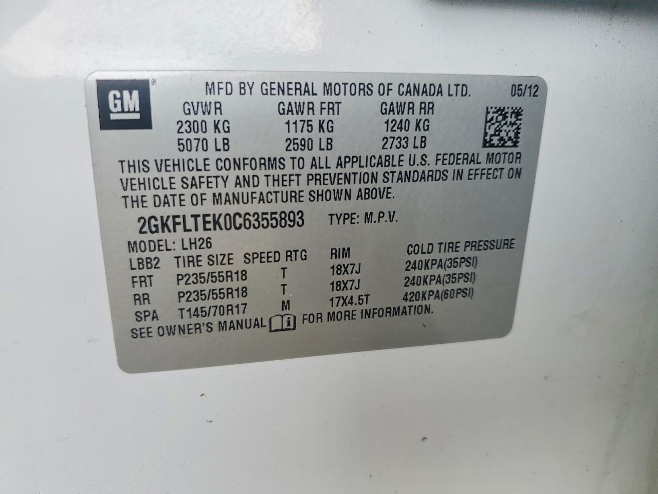 2012 GMC TERRAIN SLE photo 25