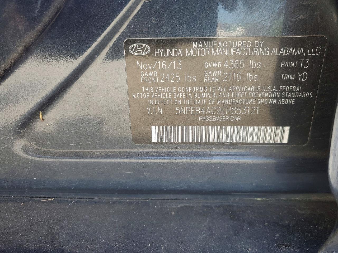 2014 HYUNDAI SONATA GLS photo 34