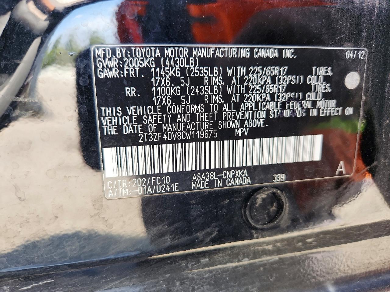 2012 TOYOTA RAV4 BASE photo 37