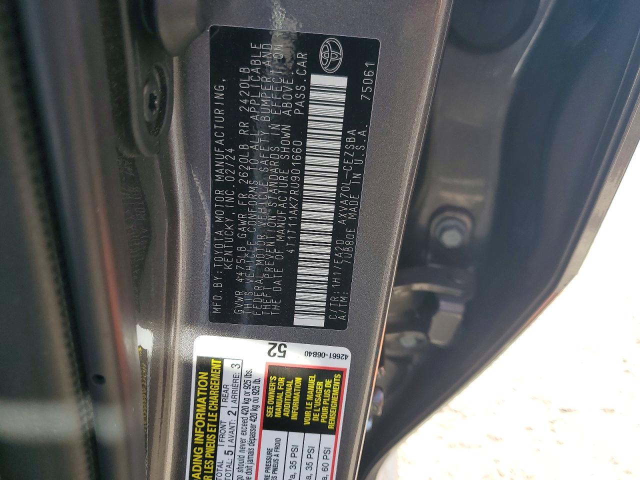 2024 TOYOTA CAMRY SE photo 37