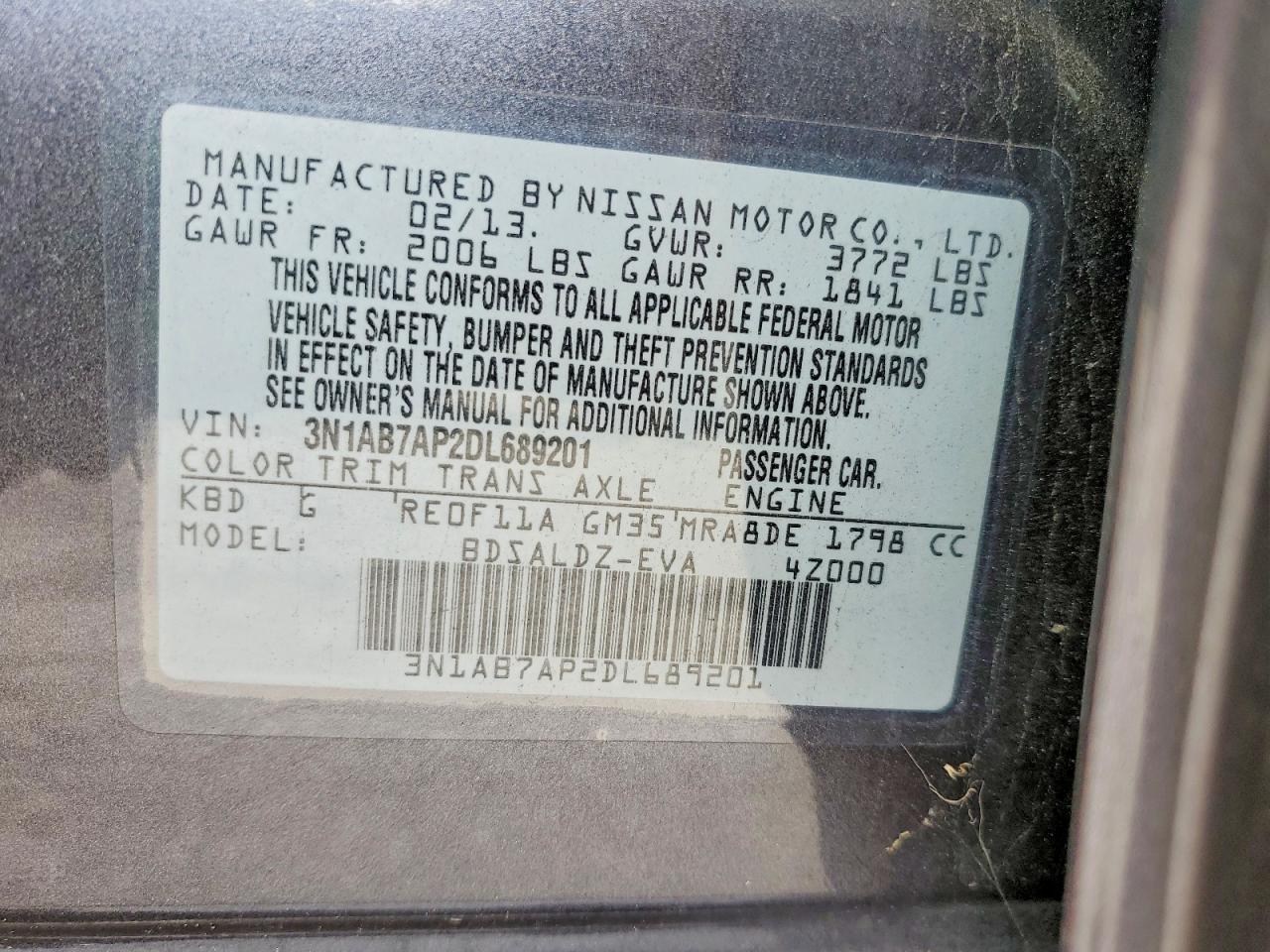 2013 NISSAN SENTRA S photo 34