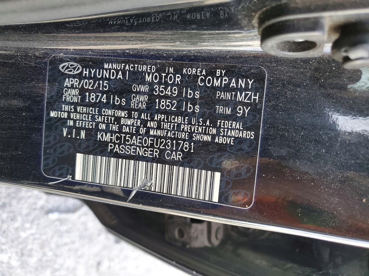 2015 HYUNDAI ACCENT GS photo 23