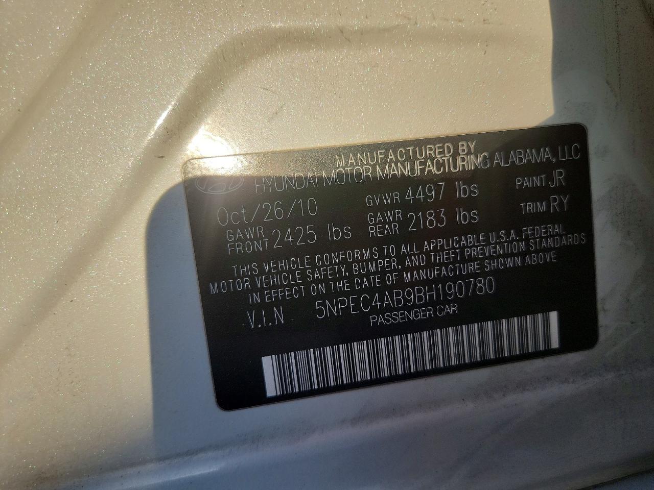 2011 HYUNDAI SONATA LIMITED 2.0T photo 25