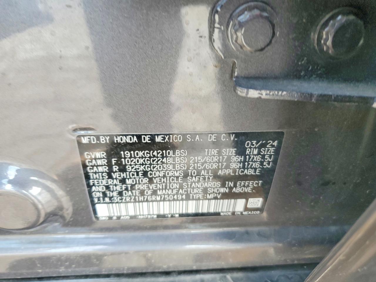 2024 HONDA HR-V EXL photo 34