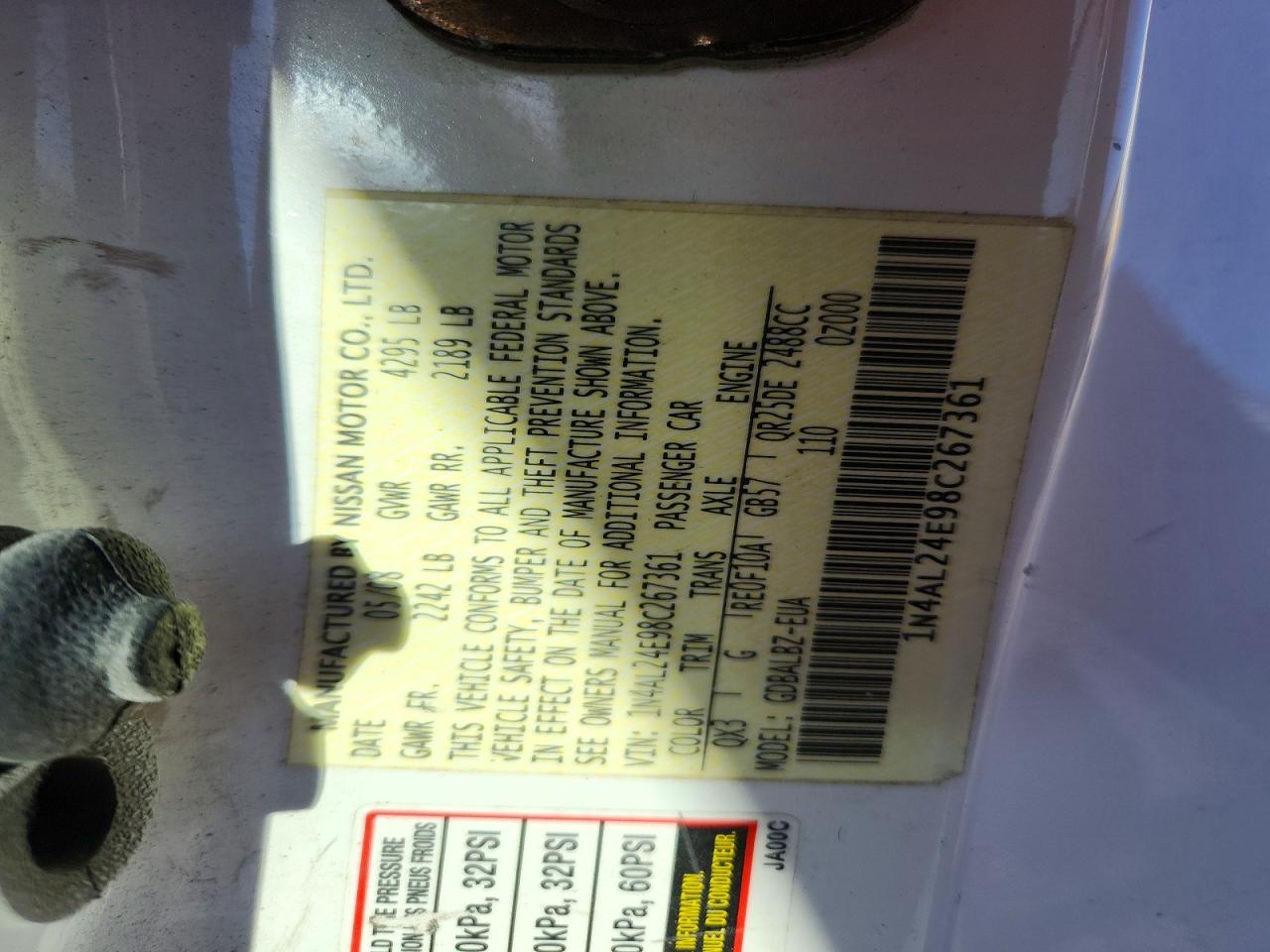 2008 NISSAN ALTIMA 2.5 S photo 23