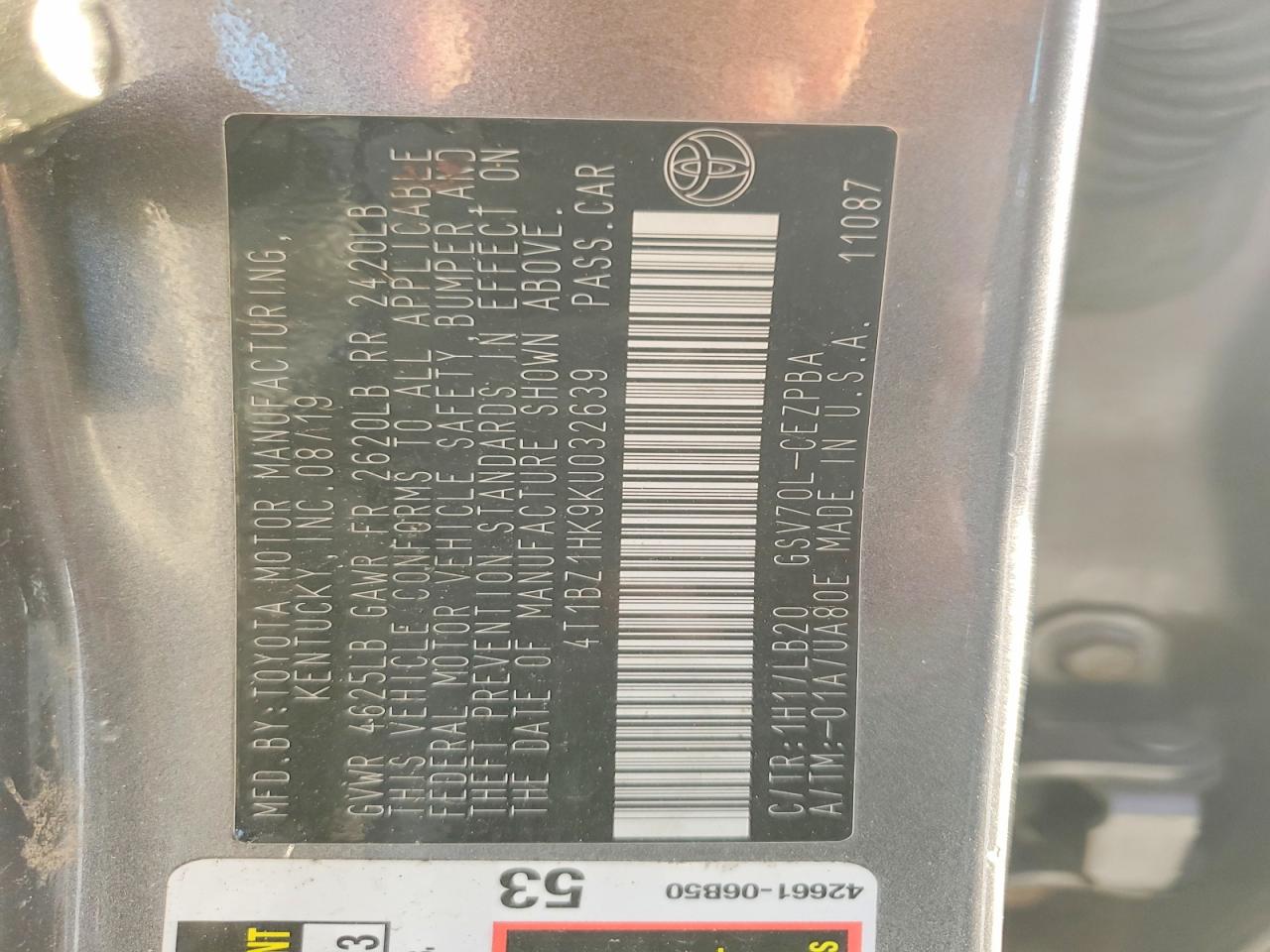 2019 TOYOTA CAMRY XSE V6 photo 23