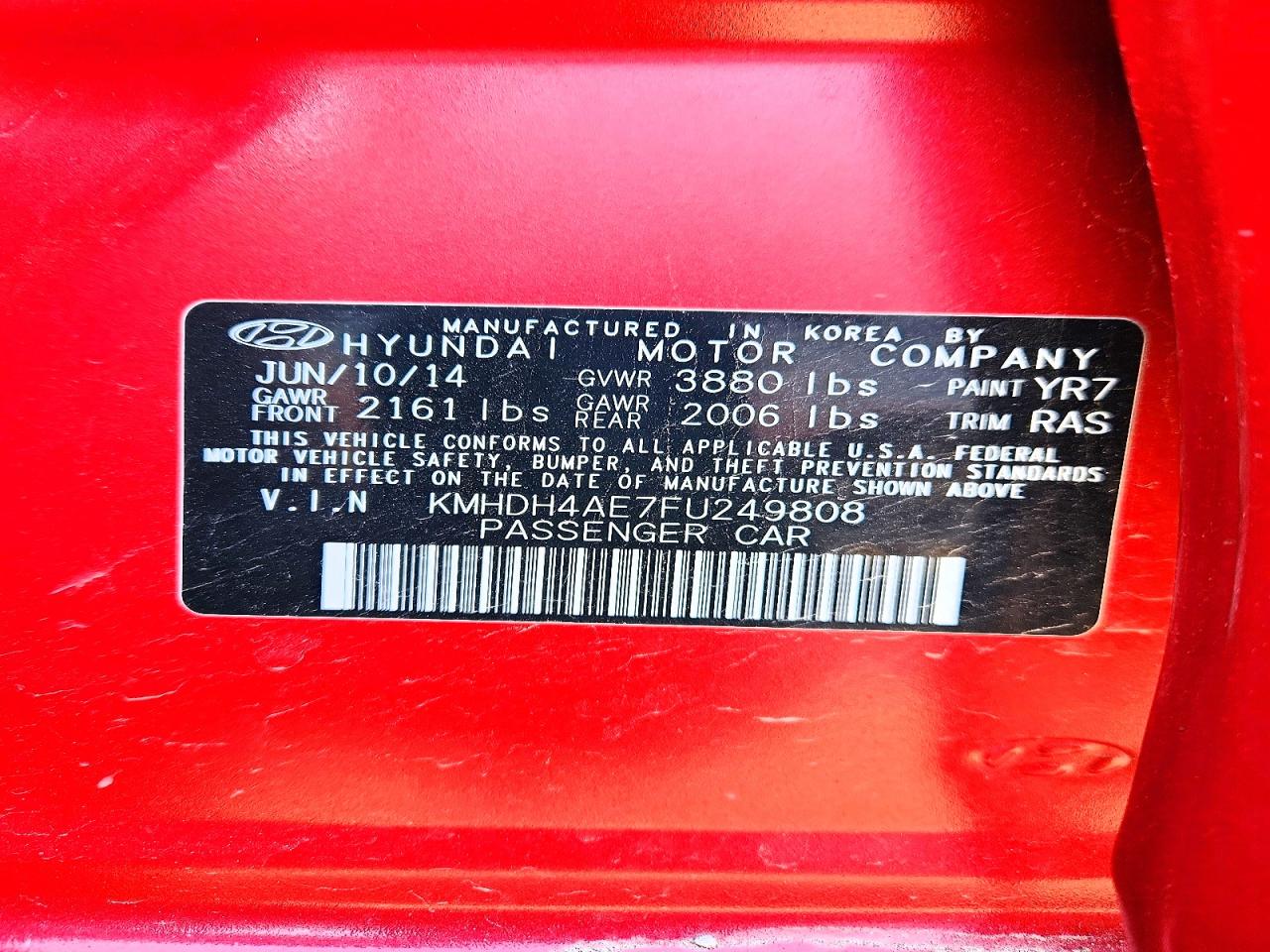 2015 HYUNDAI ELANTRA SE photo 23