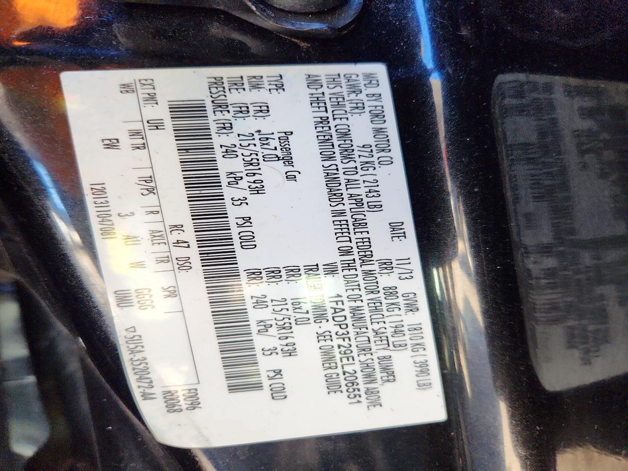 2014 FORD FOCUS SE photo 34