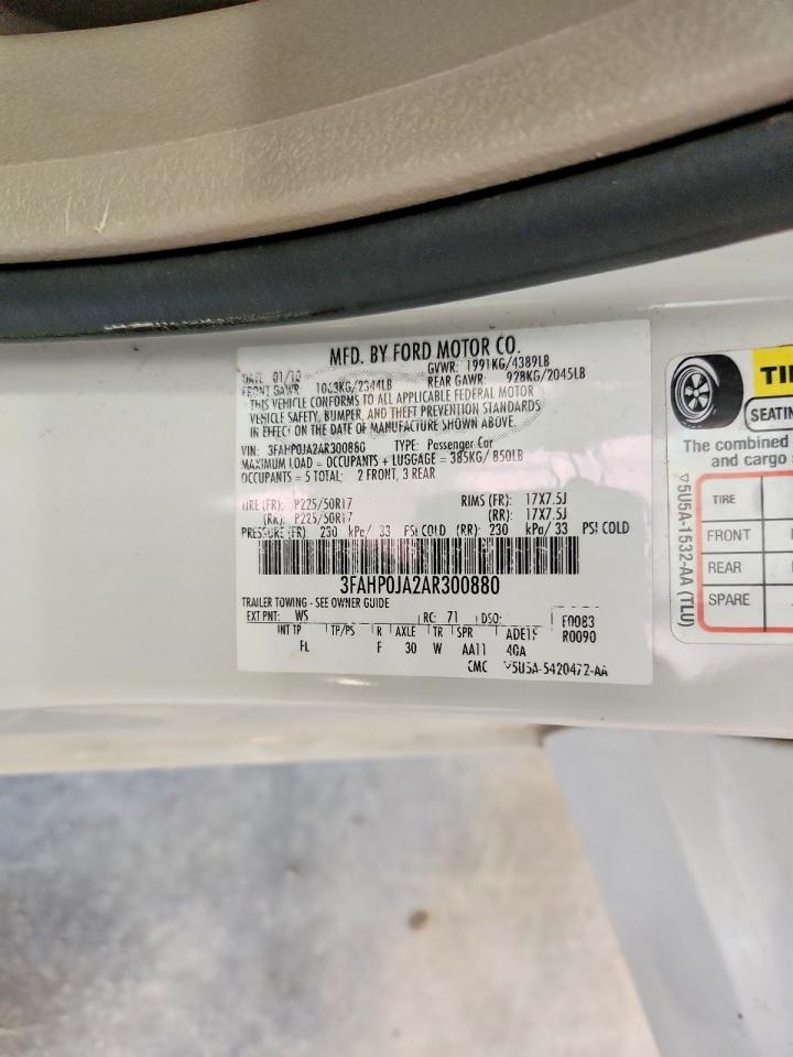 2010 FORD FUSION SEL photo 12