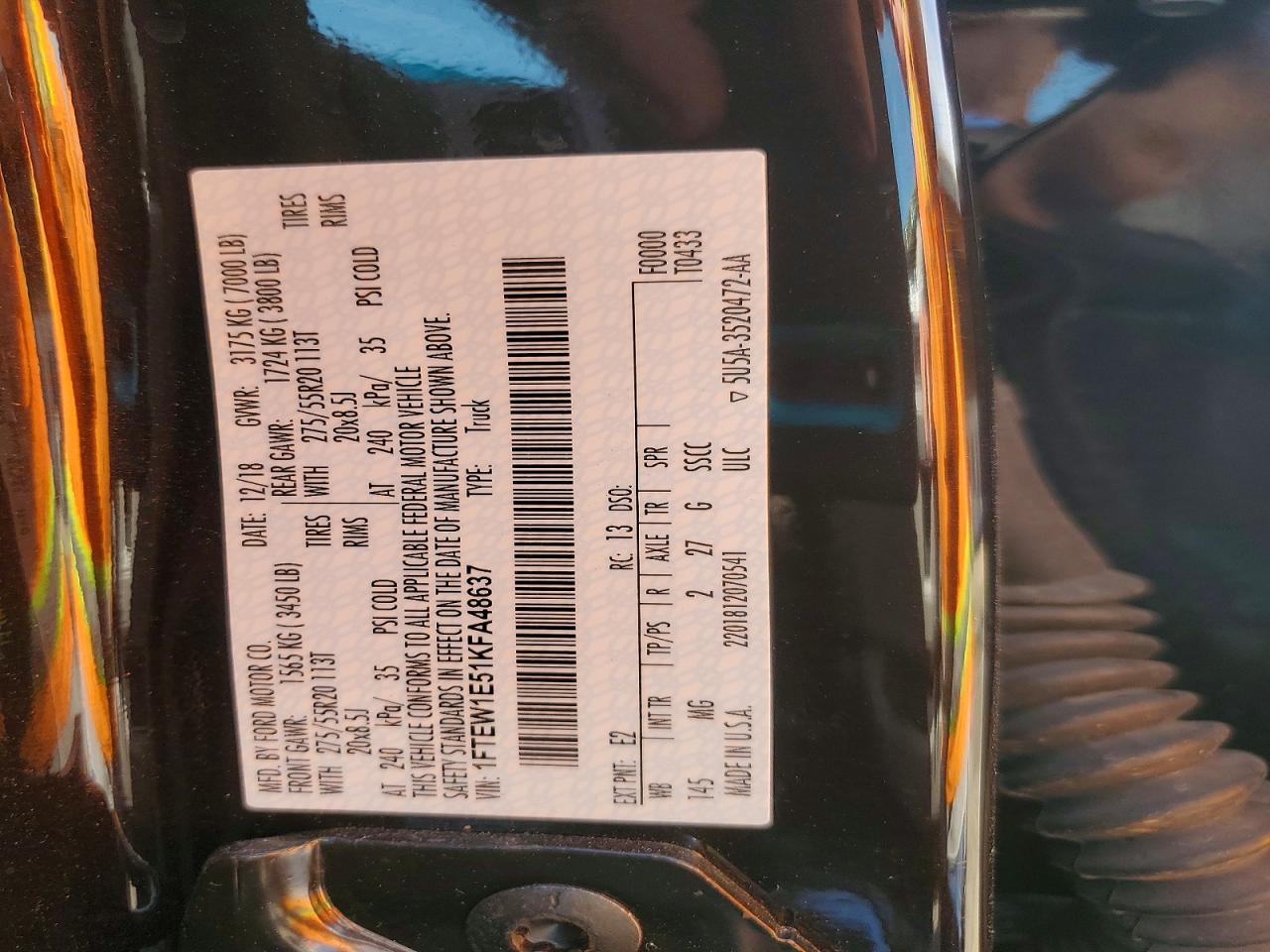 2019 FORD F150 SUPERCREW photo 37