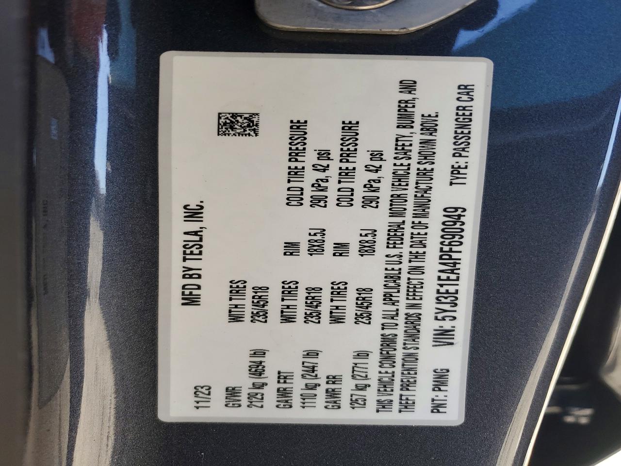 2023 TESLA MODEL 3 photo 23