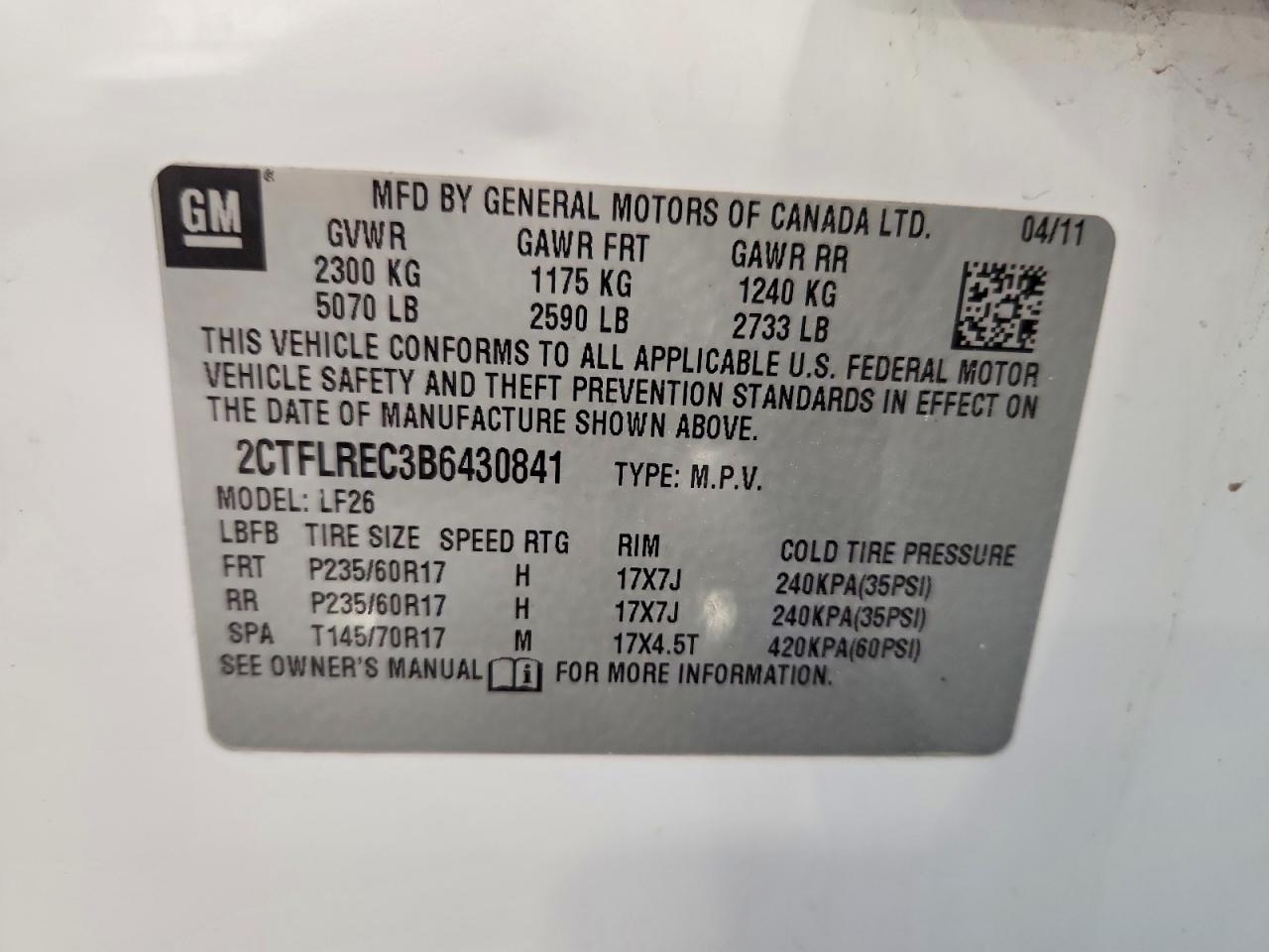2011 GMC TERRAIN SLE photo 40