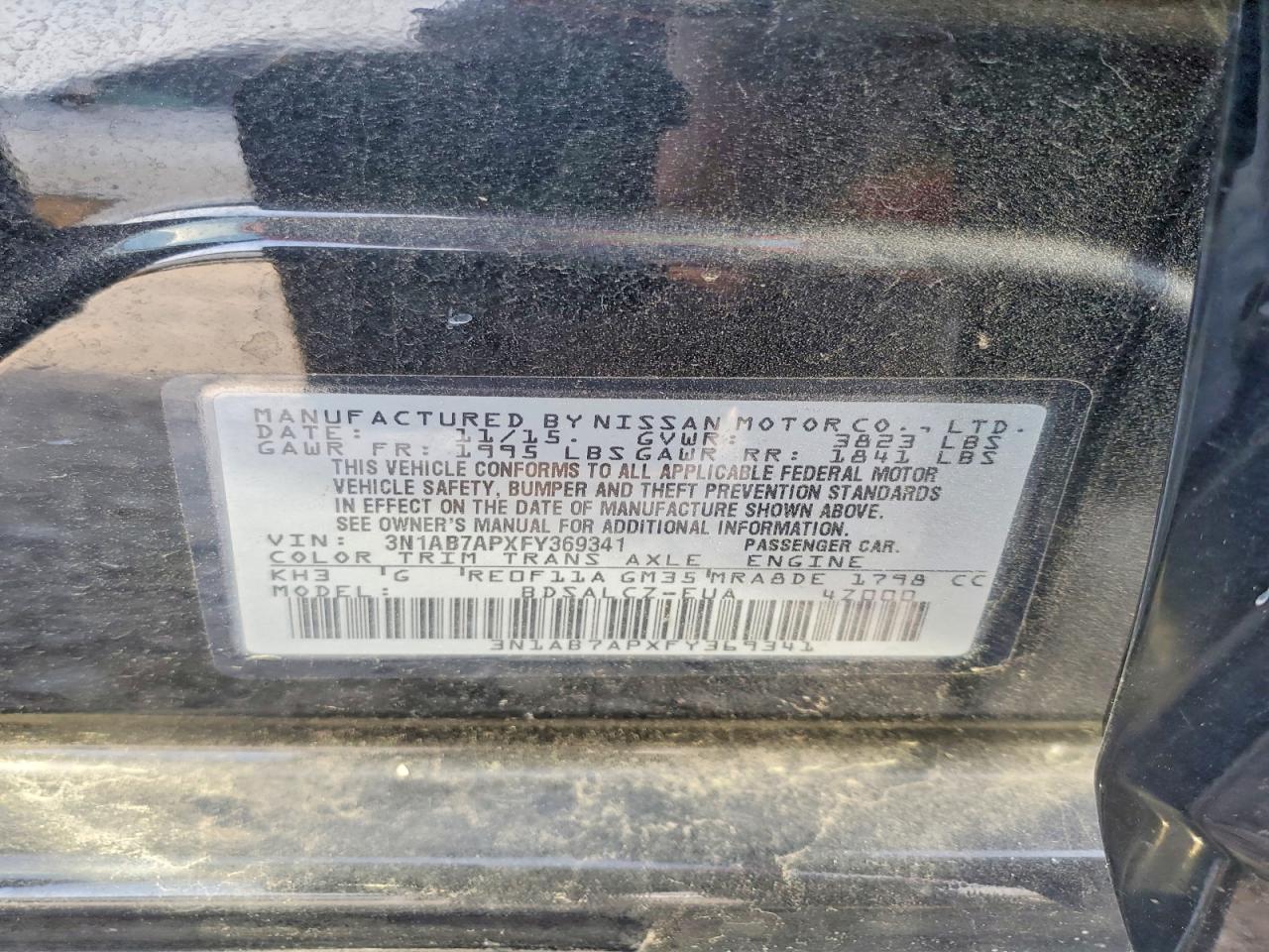 2015 NISSAN SENTRA S photo 34