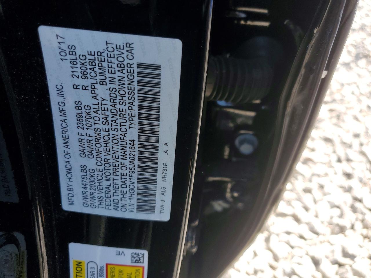 2018 HONDA ACCORD TOURING photo 12