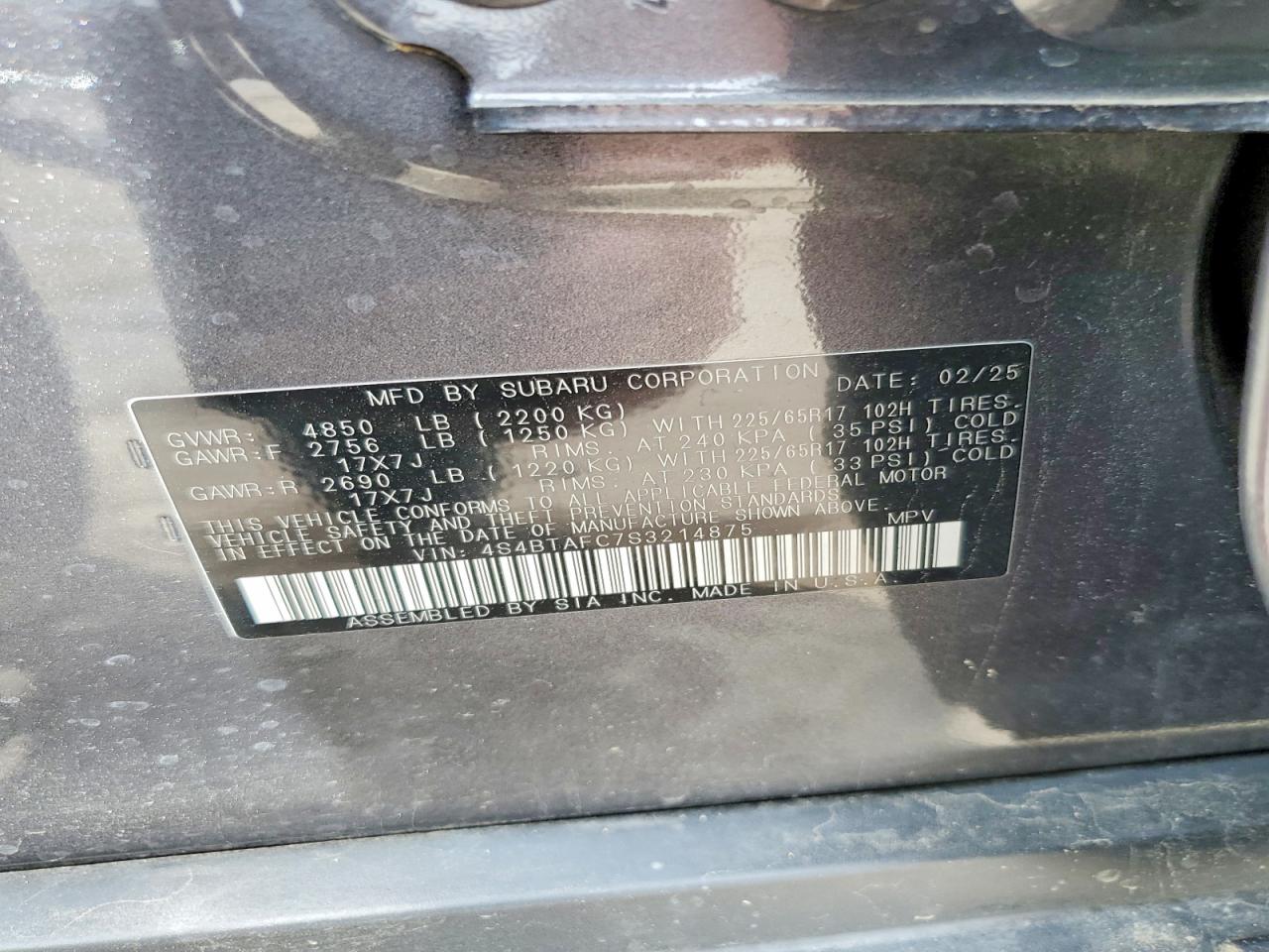 2025 SUBARU OUTBACK PREMIUM photo 25