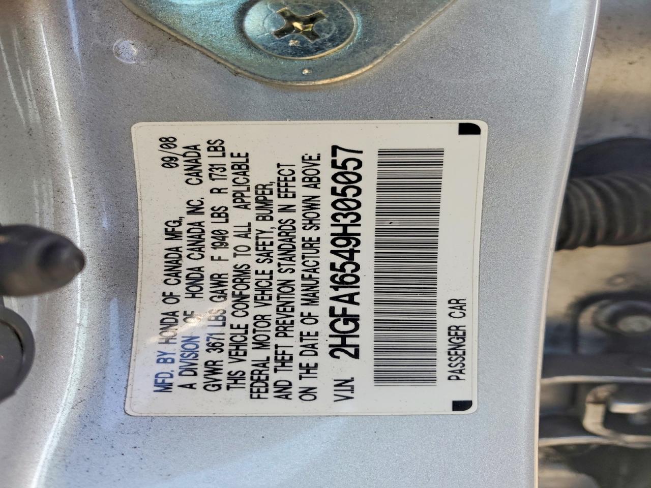 2009 HONDA CIVIC LX photo 23
