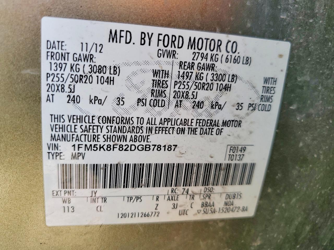 2013 FORD EXPLORER LIMITED photo 25