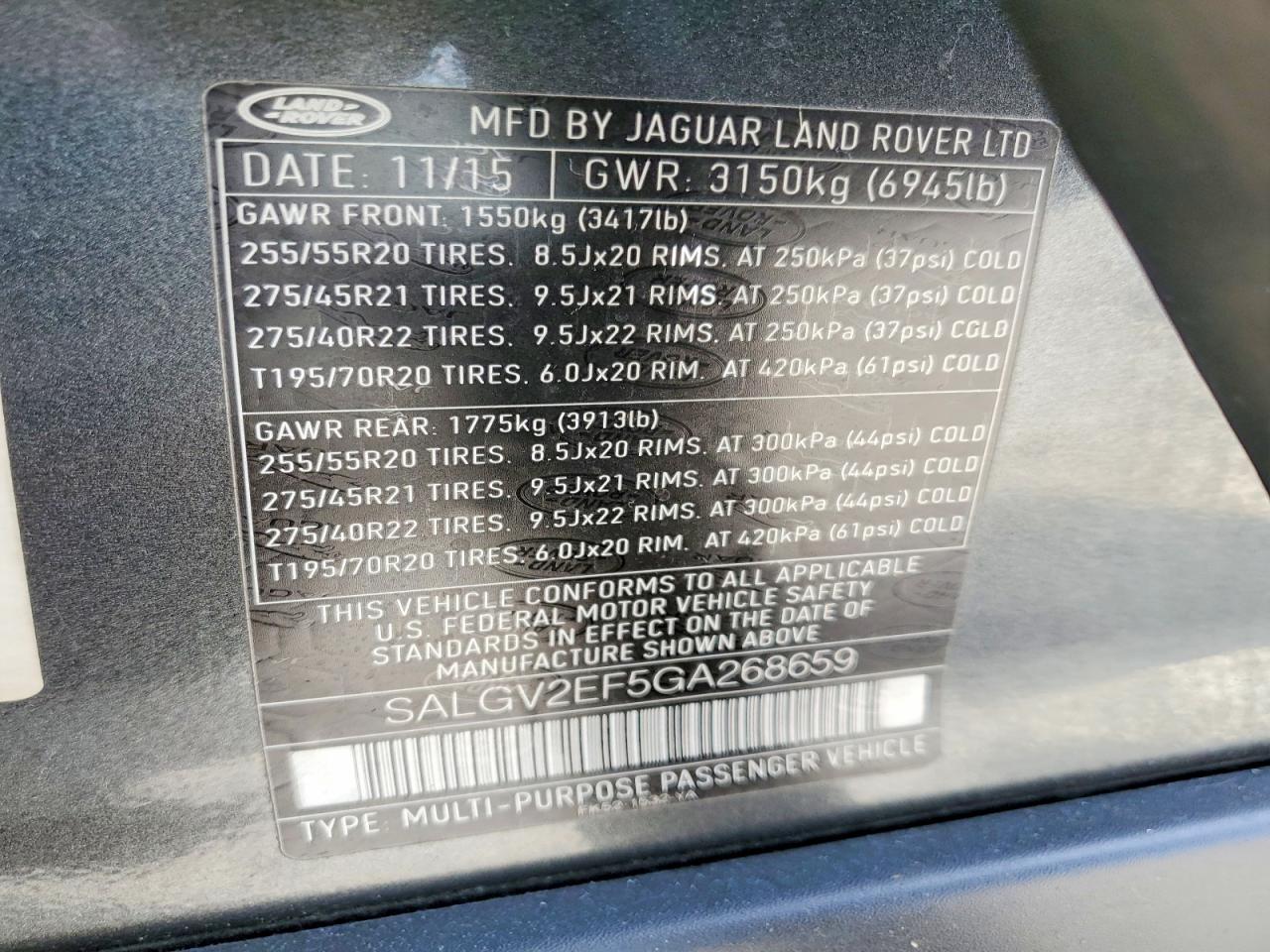 2016 LAND ROVER RANGE ROVER AUTOBIOGRAPHY photo 27