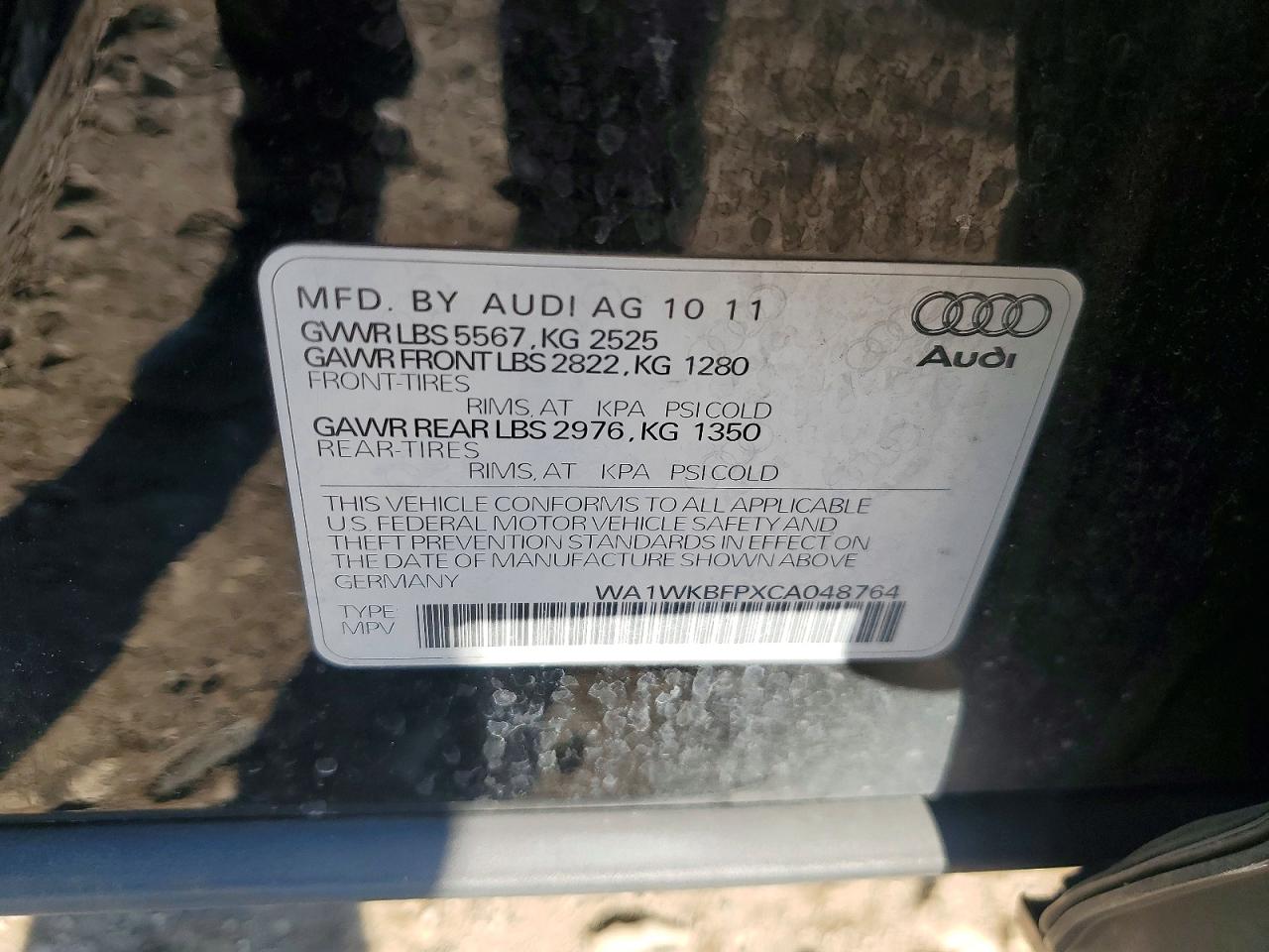 2012 AUDI Q5 PRESTIGE photo 13
