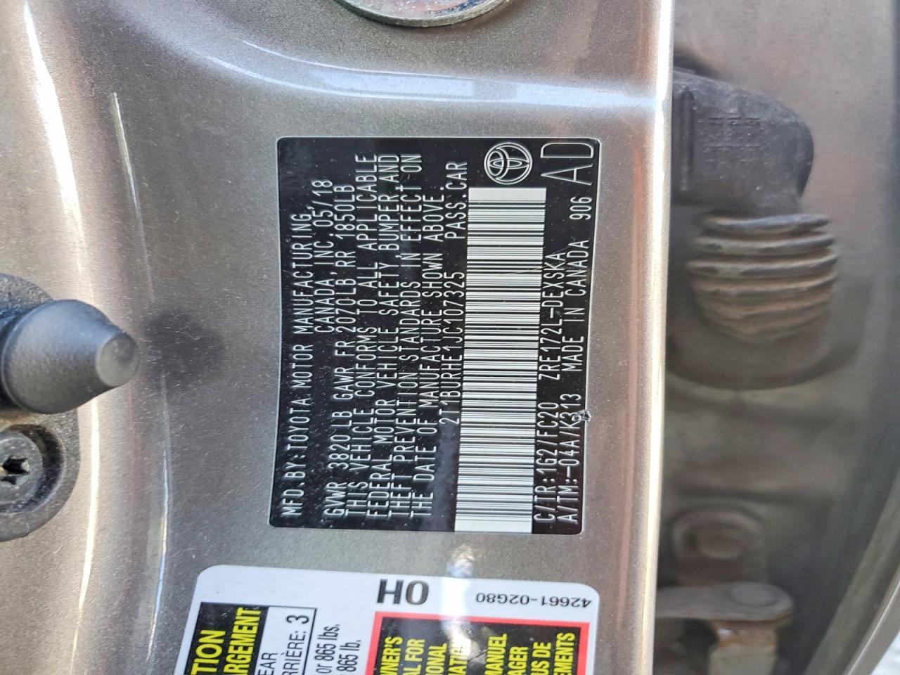 2018 TOYOTA COROLLA SE photo 23