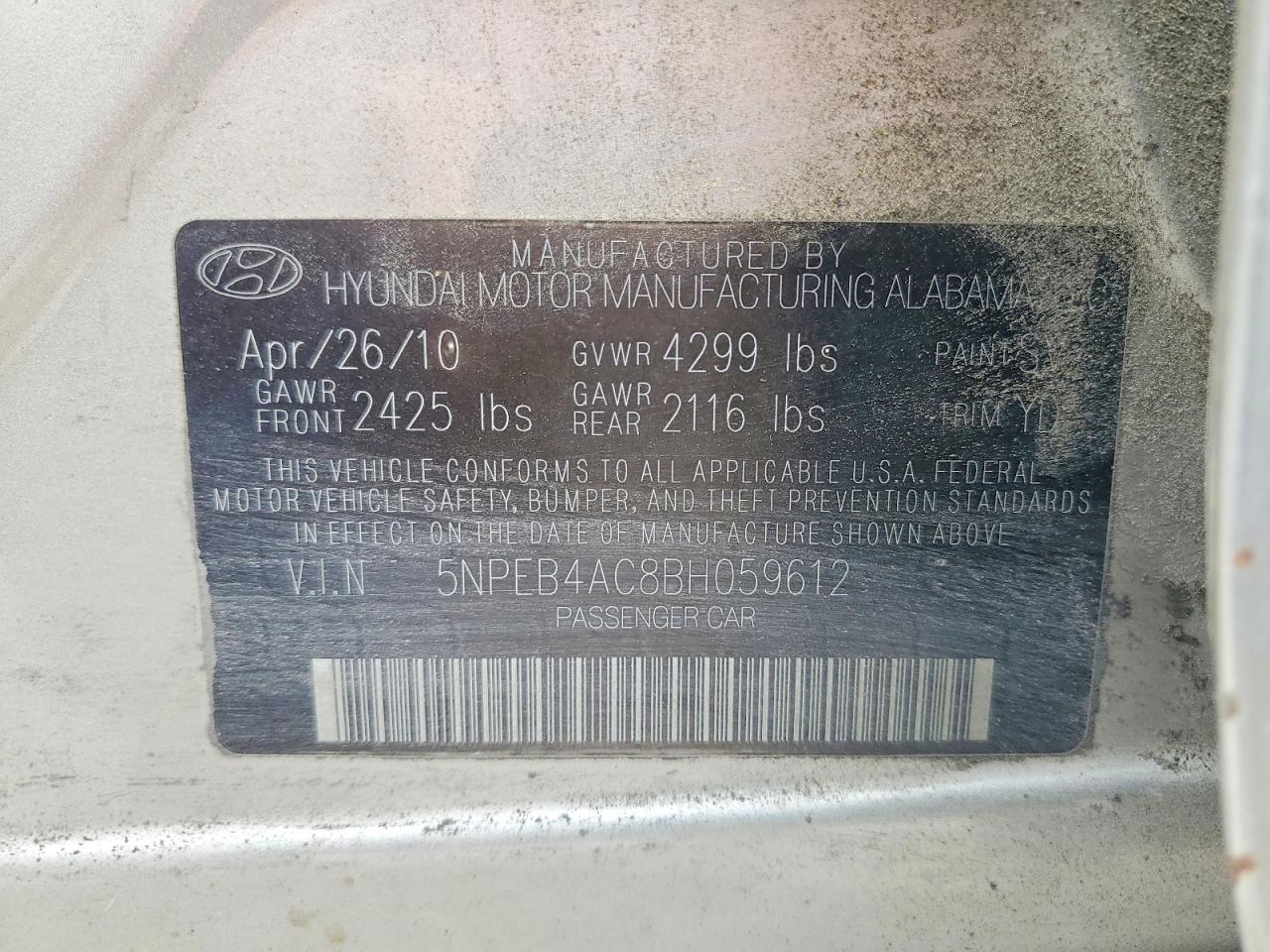 2011 HYUNDAI SONATA photo 23