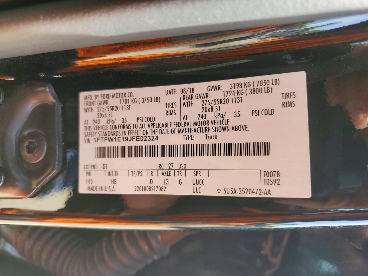 2018 FORD F150 SUPERCREW photo 13