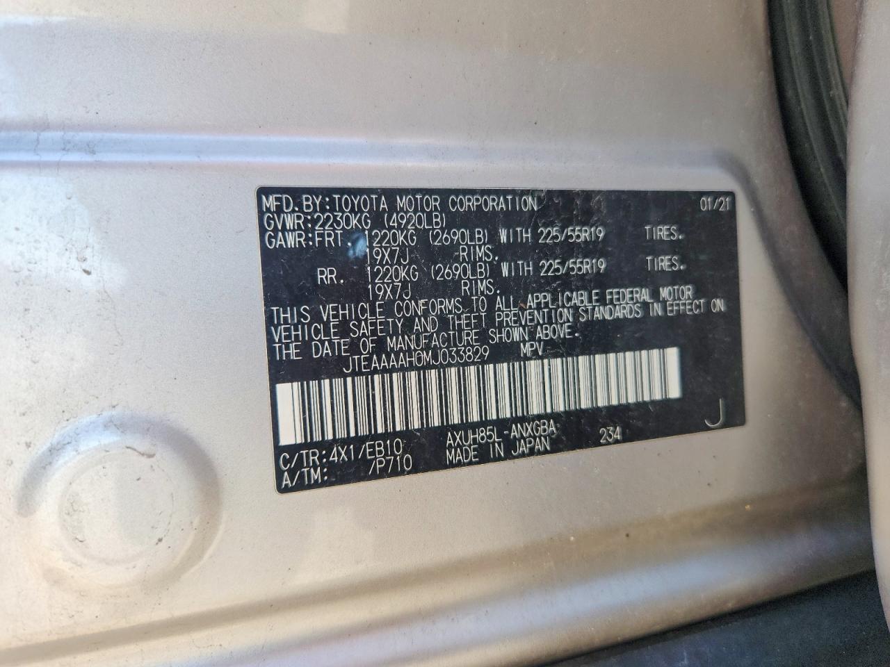 2021 TOYOTA VENZA XLE photo 23