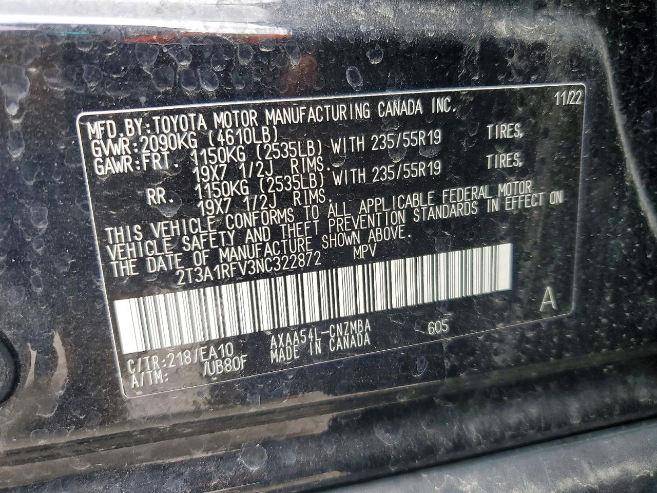 2022 TOYOTA RAV4 XLE PREMIUM photo 25
