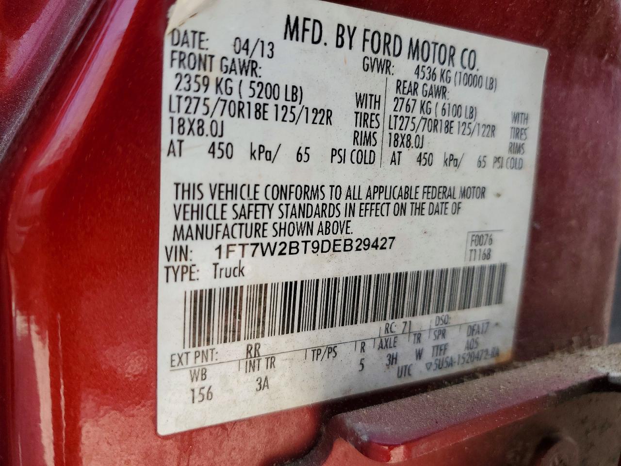 2013 FORD F250 SUPER DUTY photo 13