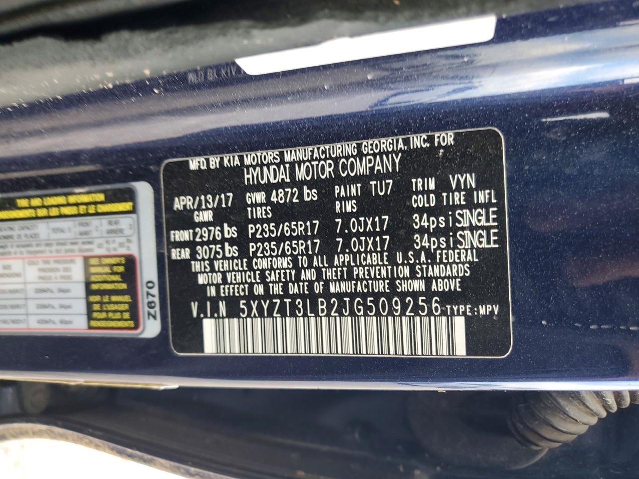 2018 HYUNDAI SANTA FE SPORT 2.4L photo 13