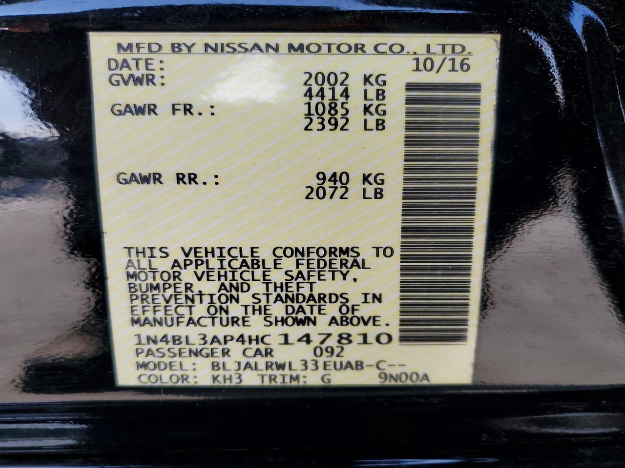 2017 NISSAN ALTIMA 3.5 SL photo 12