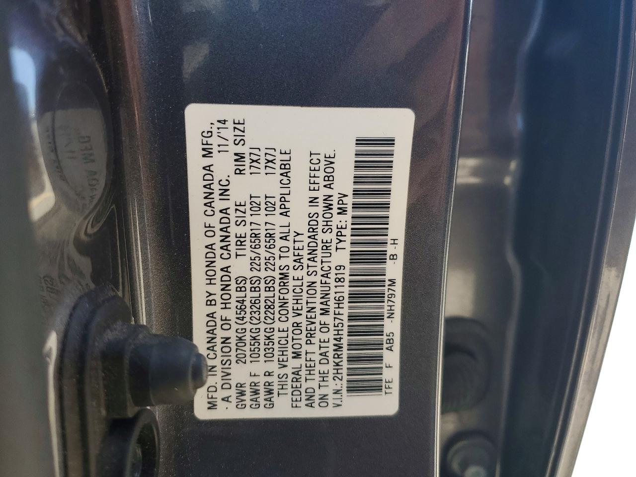 2015 HONDA CR-V EX photo 13